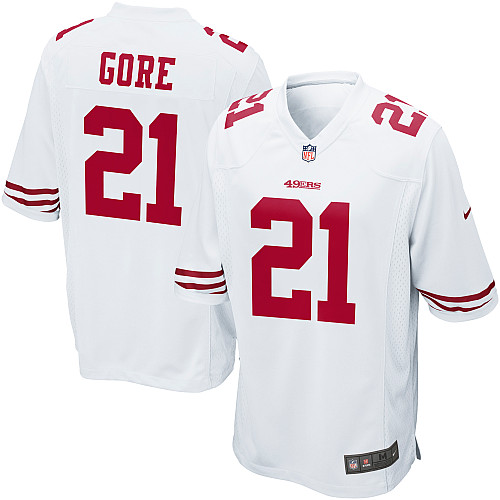 NFL San Francisco 49ers 21 Frank Gore White Game